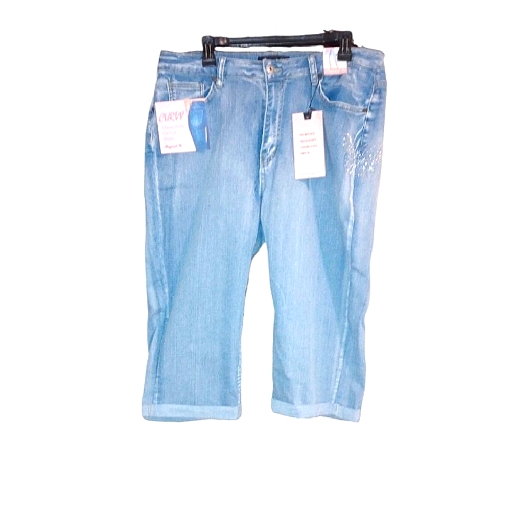 High rise capri jeans